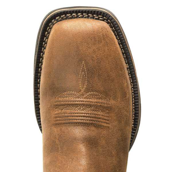 Image #6 - Rocky Men's Long Range Waterproof Pull On Work Boots - Broad Square Toe, Brown, hi-res