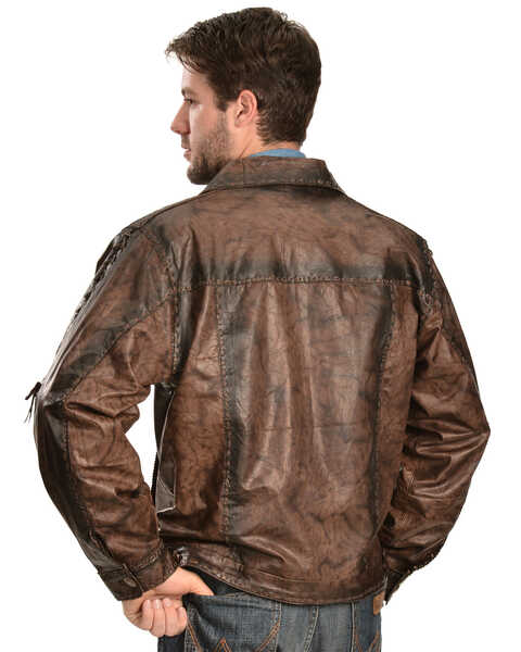 Image #3 - Kobler Leather Men's Rusty Leather Jacket, Brown, hi-res