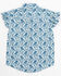 Image #3 - Shyanne Toddler Girls' Paisley Print Short Sleeve Western Pearl Snap Shirt, Royal Blue, hi-res