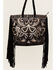 Shyanne Women's Velvet Embroidered Beaded & Fringe Tote Handbag, Black, hi-res