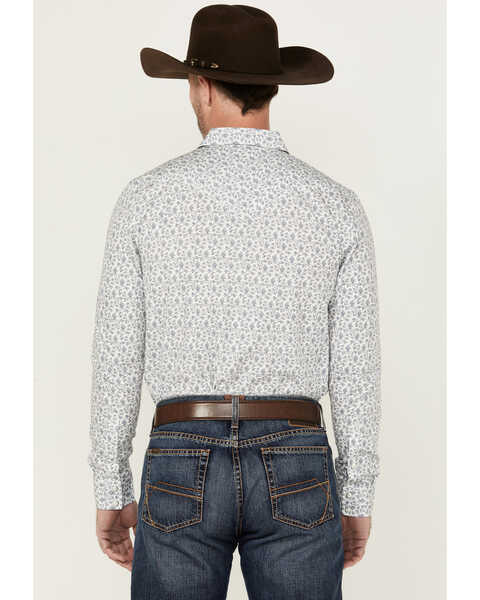 Image #4 - Cody James Men's Dandy Floral Print Long Sleeve Snap Western Shirt , White, hi-res
