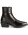 Old West Zipper Western Ankle Boots, Black, hi-res