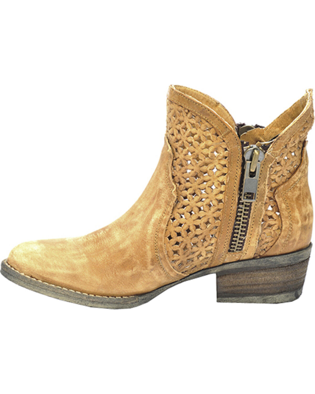 Image #2 - Circle G Women's Cutout Booties - Round Toe, , hi-res