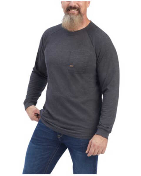 Ariat Men's Rebar Strong Roughneck Graphic Work Pocket T-Shirt , Charcoal, hi-res