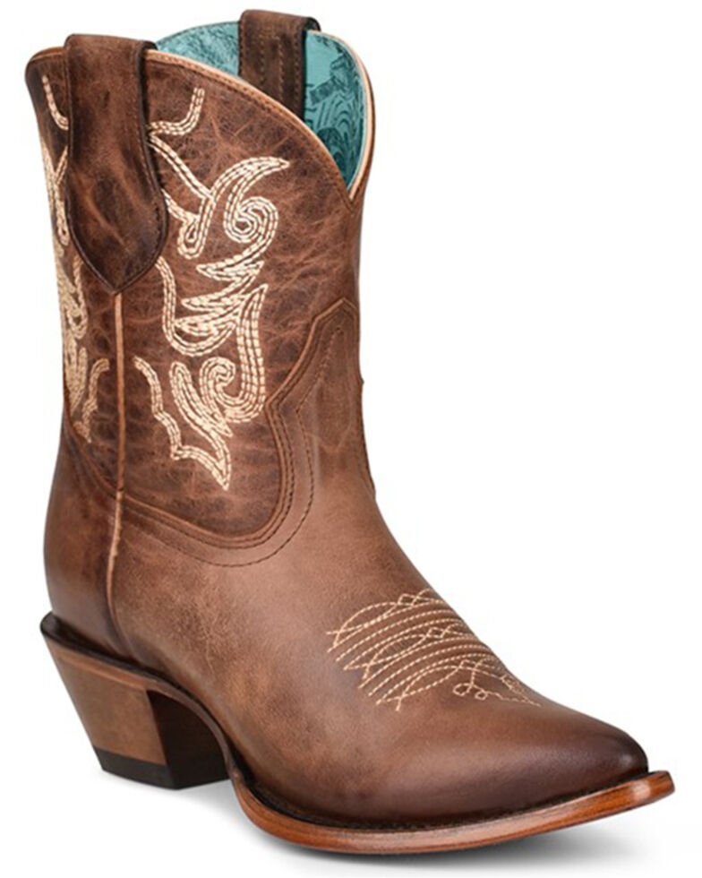 Corral Women's Brown Embroidery Western Boots - Pointed Toe, Brown, hi-res