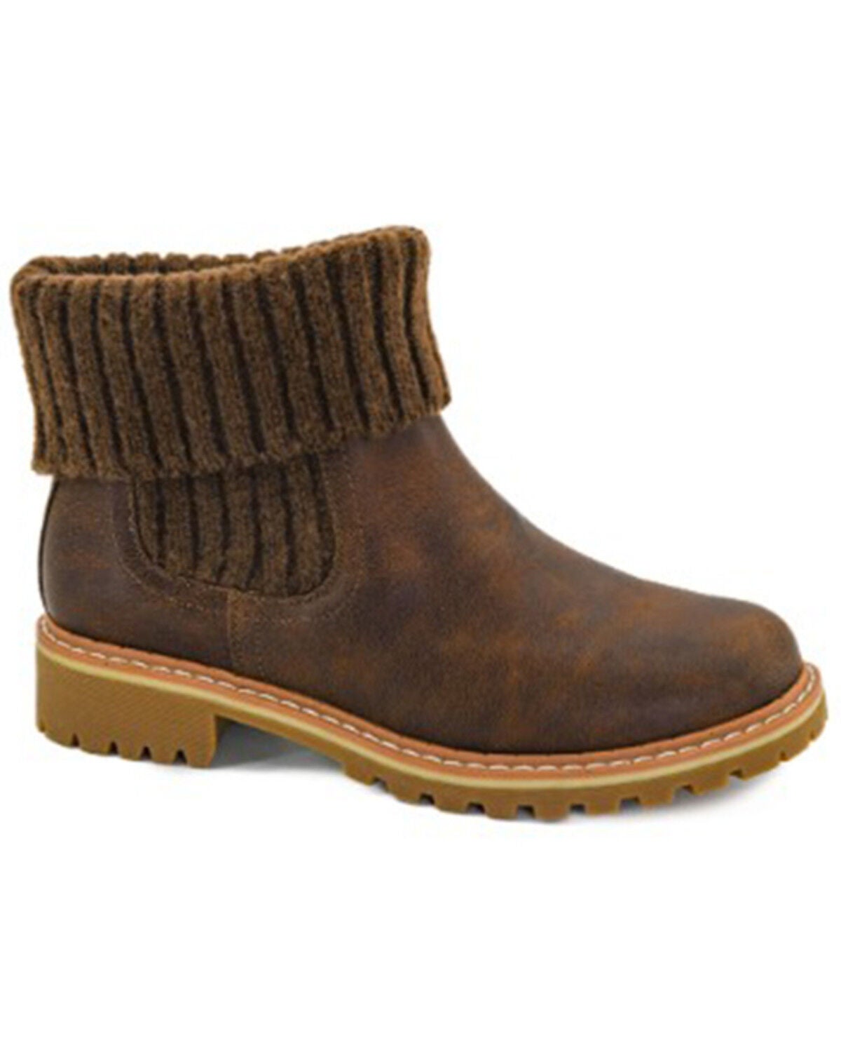Corkys Women's Quiver Cuffed Booties - Round Toe, Brown