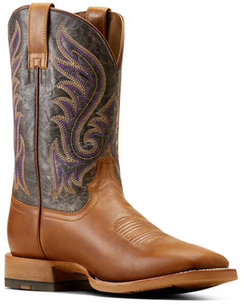Image #1 - Ariat Men's Cattle Call Performance Western Boots - Broad Square Toe , Brown, hi-res