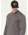 Image #3 - Hawx Men's Hawk Logo Long Sleeve Graphic Work T-Shirt, Charcoal, hi-res