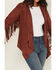 Image #3 - Shyanne Women's Cascade Front Faux Suede Fringe Jacket, Mahogany, hi-res