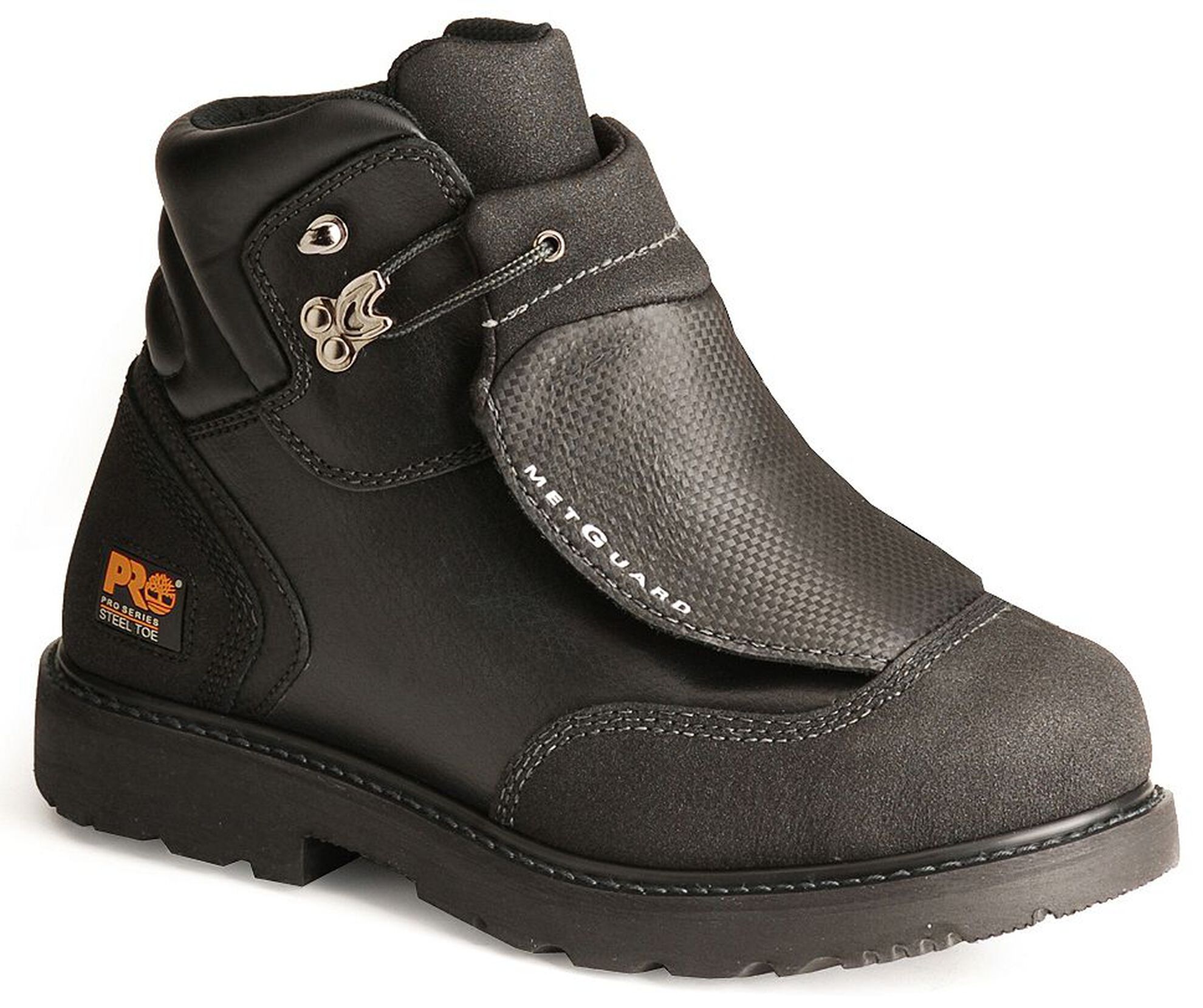 Image #1 - Timberland PRO 6" Met Guard Work Boots - Steel Toe, Black, hi-res