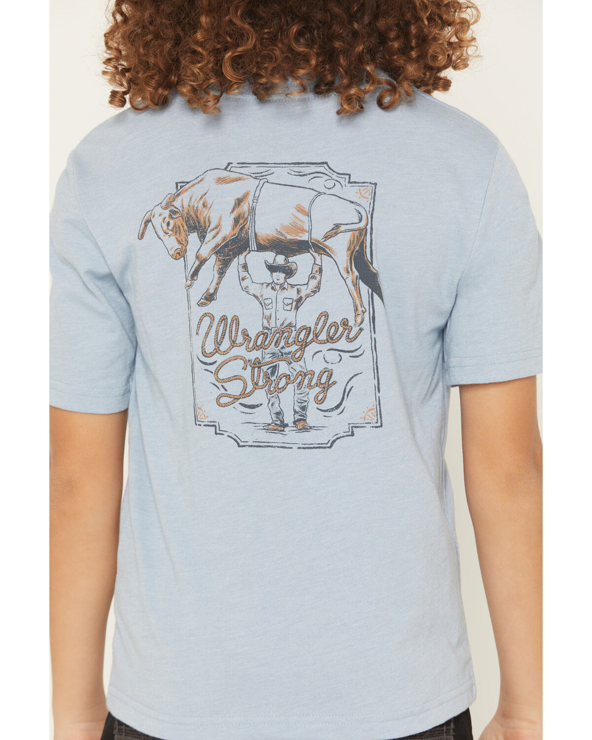 Image #4 - Wrangler Boys' Wrangler Strong Short Sleeve Graphic T-Shirt, Blue, hi-res