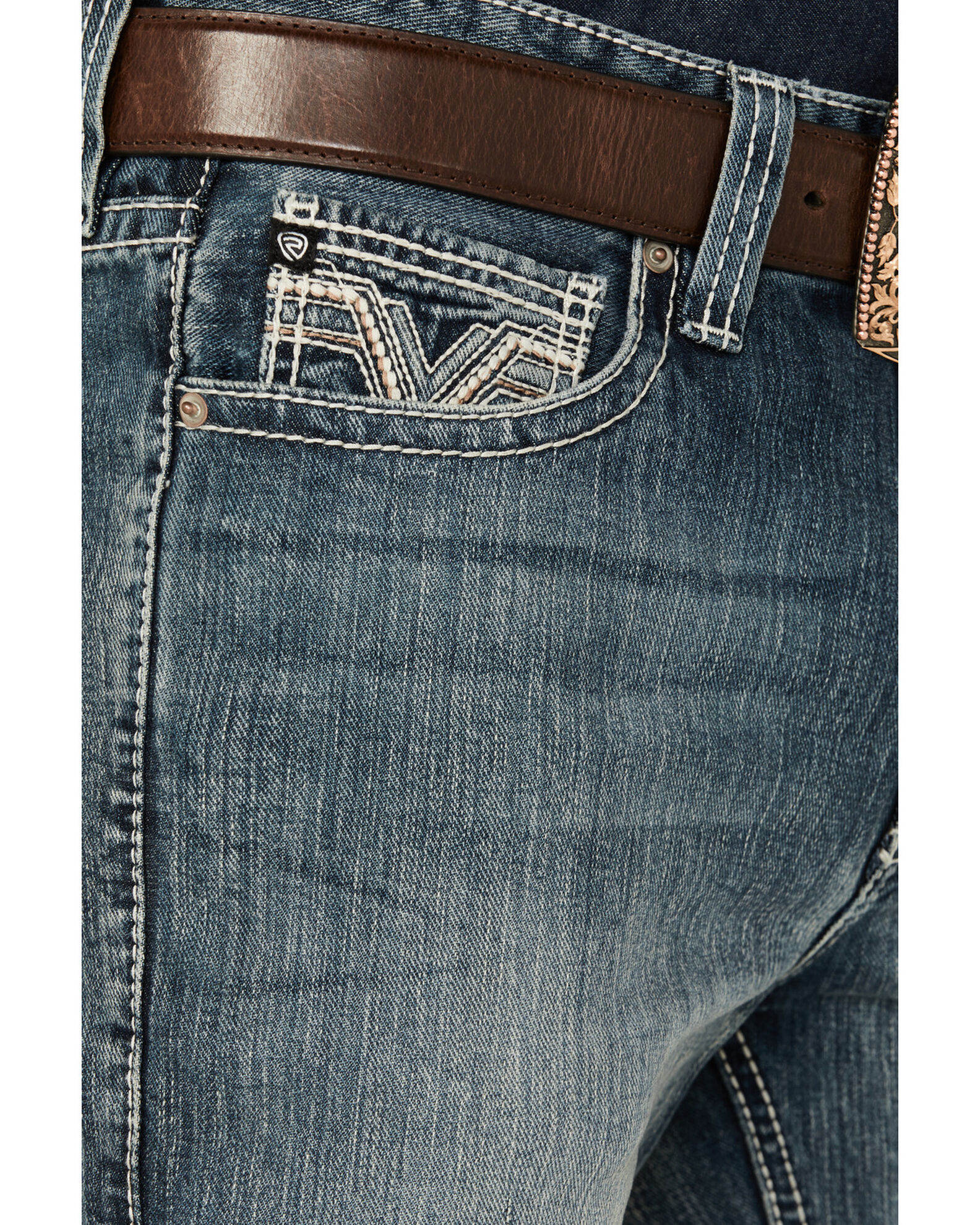 Rock Roll Denim Men s Boot Barn Exclusive Medium Vintage Wash Relaxed Bootcut Stretch Denim Jeans Sheplers