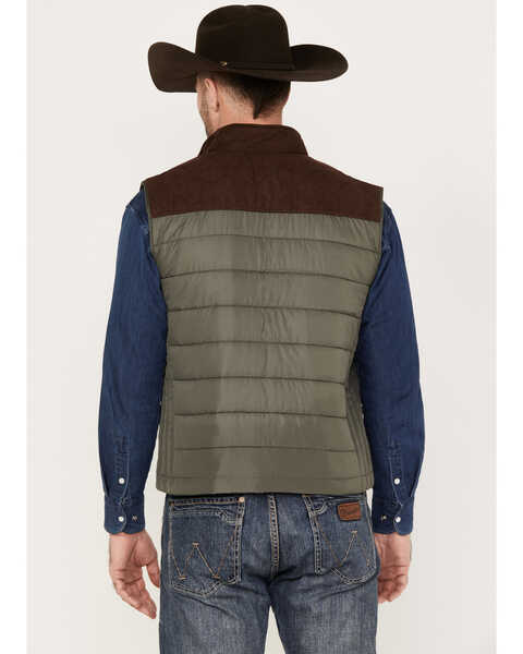 Image #4 - Hooey Men's Color Block Packable Vest, Olive, hi-res