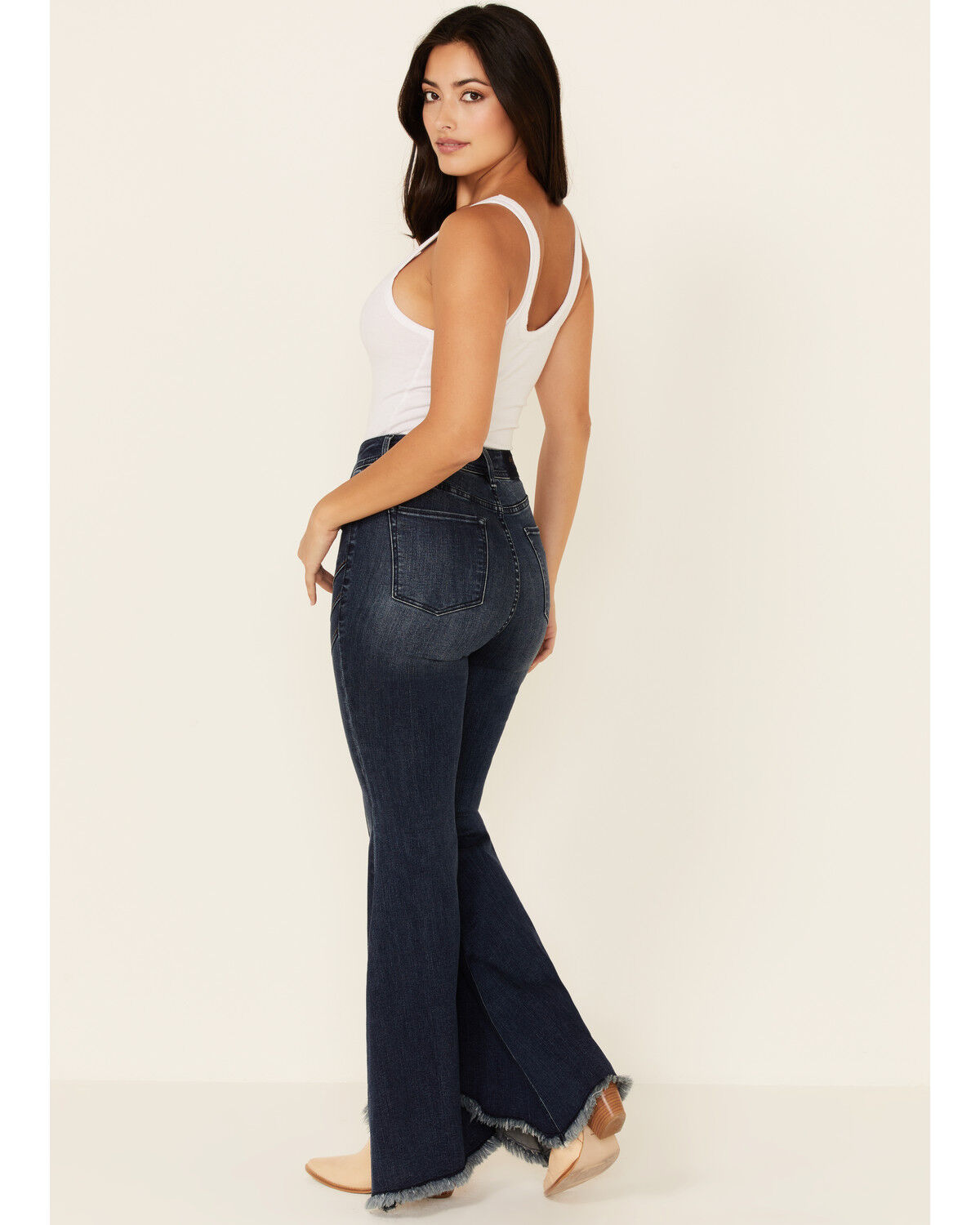 Image #4 - Grace in LA Women's Pleated Super Flare Leg Jeans, , hi-res