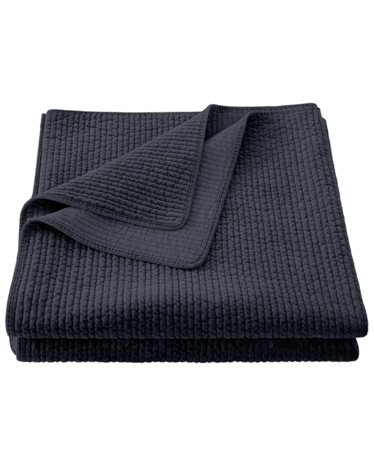 Image #3 - HiEnd Accents Navy Stonewashed Cotton & Velvet 3-Piece Full/Queen Quilt Set, Navy, hi-res