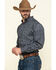 Image #3 - Tuf Cooper Men's Black Stretch Paisley Poplin Print Long Sleeve Western Shirt, Charcoal, hi-res