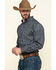 Image #3 - Tuf Cooper Men's Black Stretch Paisley Poplin Print Long Sleeve Western Shirt , Charcoal, hi-res