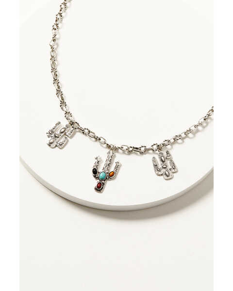 Image #1 - Shyanne Women's Silver Dakota Cacti Necklace, Silver, hi-res