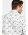 Rock & Roll Denim Men's Washed Guitar Print Long Sleeve Western Shirt , Black, hi-res