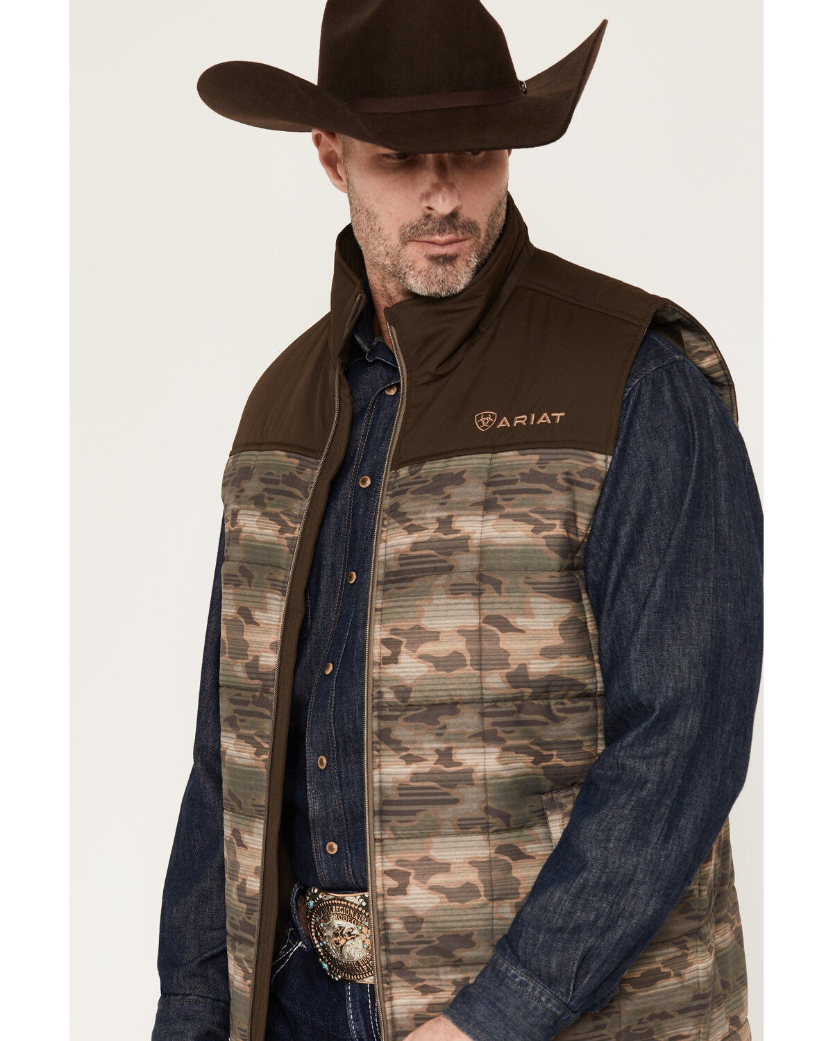 Image #2 - Ariat Men's Crius Concealed Carry Insulated Vest, Camouflage, hi-res