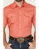 Image #3 - Gibson Trading Co Men's White Water Solid Short Sleeve Snap Stretch Western Shirt - Big, Coral, hi-res