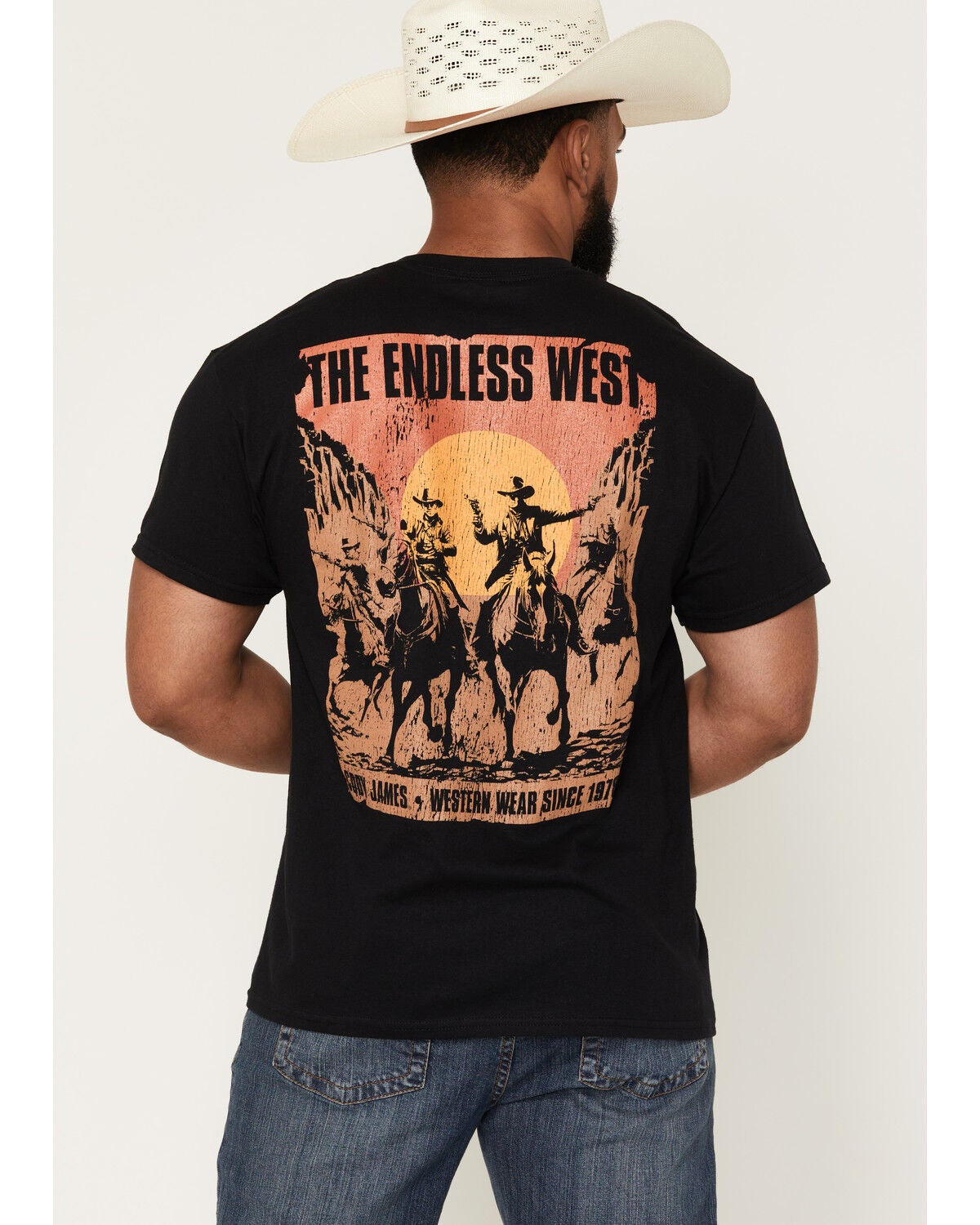 Image #1 - Cody James Men's Endless West Short Sleeve Graphic T-Shirt, Black, hi-res
