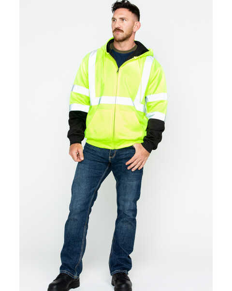 Image #6 - Hawx Men's Soft Shell High-Visibility Safety Jacket - Big & Tall, Yellow, hi-res