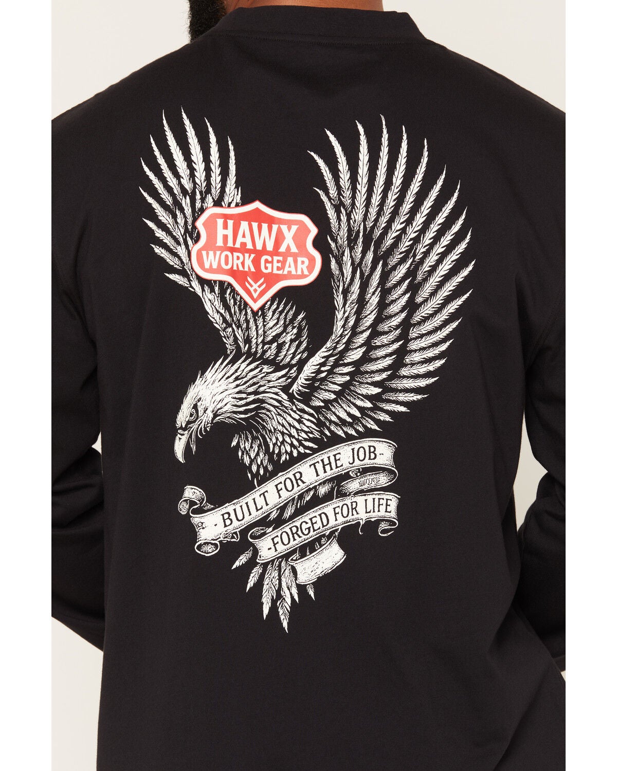 Image #4 - Hawx Men's Built For The Job Long Sleeve Graphic Work T-Shirt, Black, hi-res