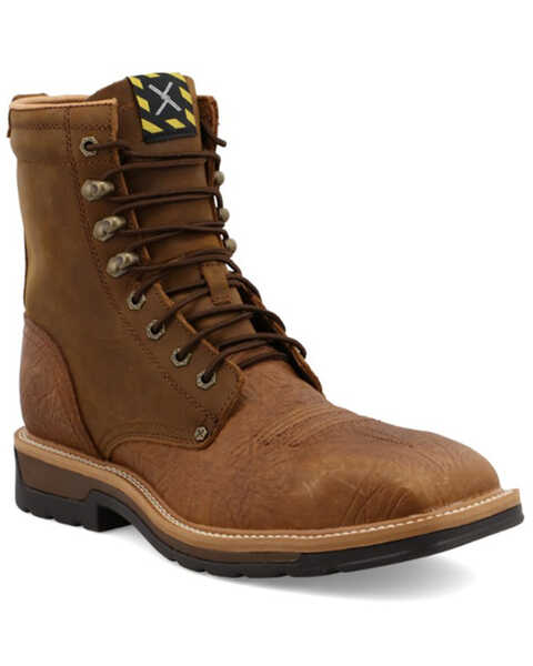 Twisted X Men's Lite 8" Lace-Up Work Boots - Steel Toe, Distressed, hi-res