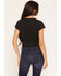 Image #4 - Blended Women's Rodeo Rhinestone Short Sleeve Snap Tee, Black, hi-res