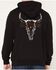 Image #1 - RANK 45&reg; Boys' Desert Steer Logo Hooded Sweatshirt, Black, hi-res