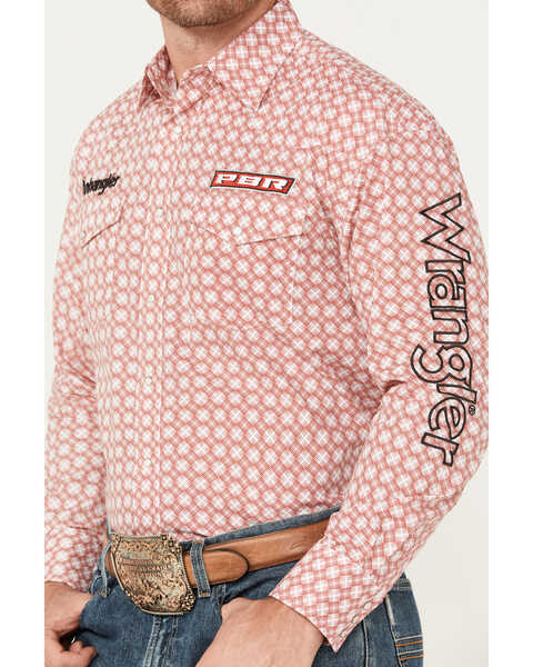 Image #2 - Wrangler Men's Logo Geo Print Long Sleeve Snap Western Shirt, , hi-res