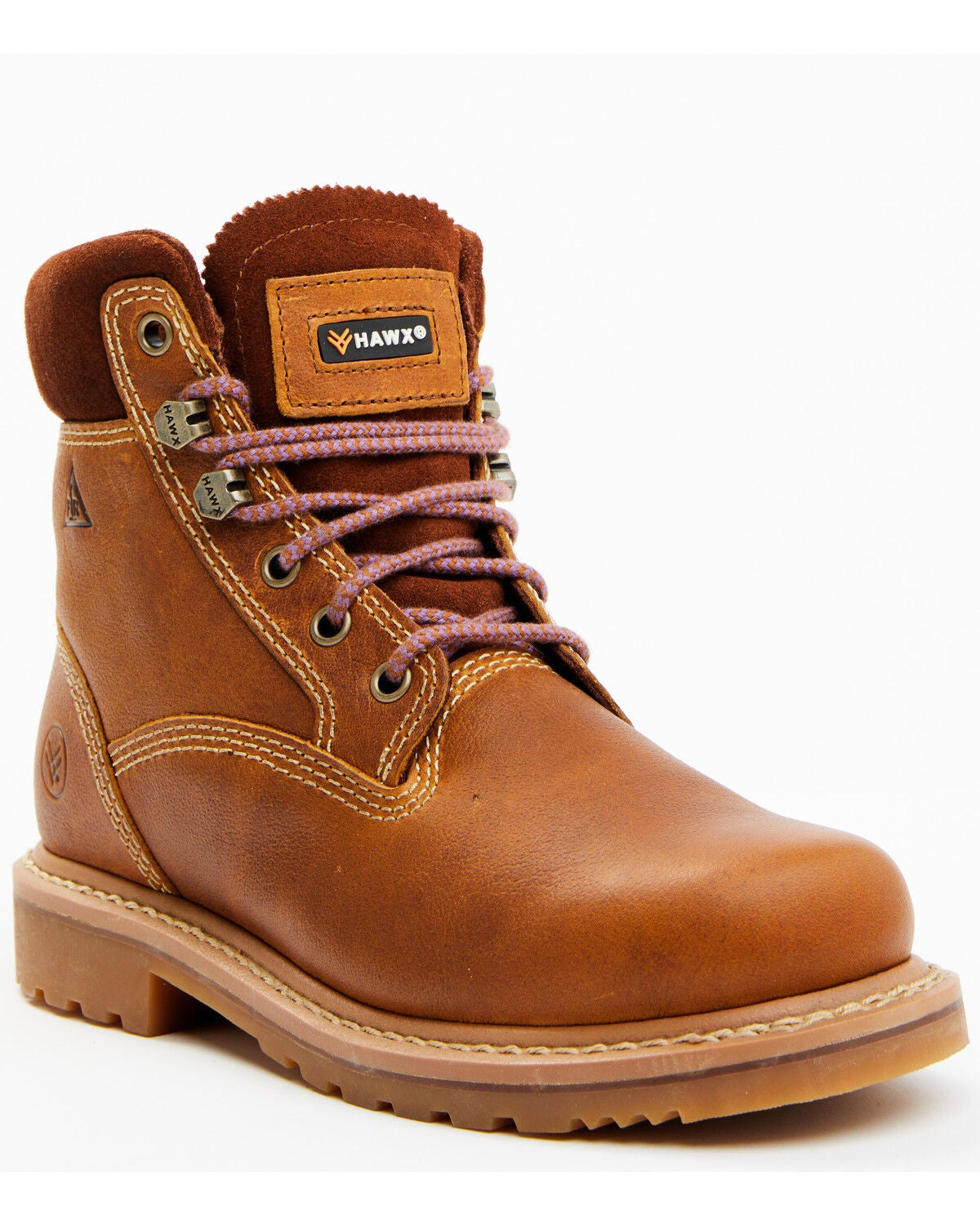 Hawx Women's Trooper Work Boots - Soft Toe, Brown, hi-res
