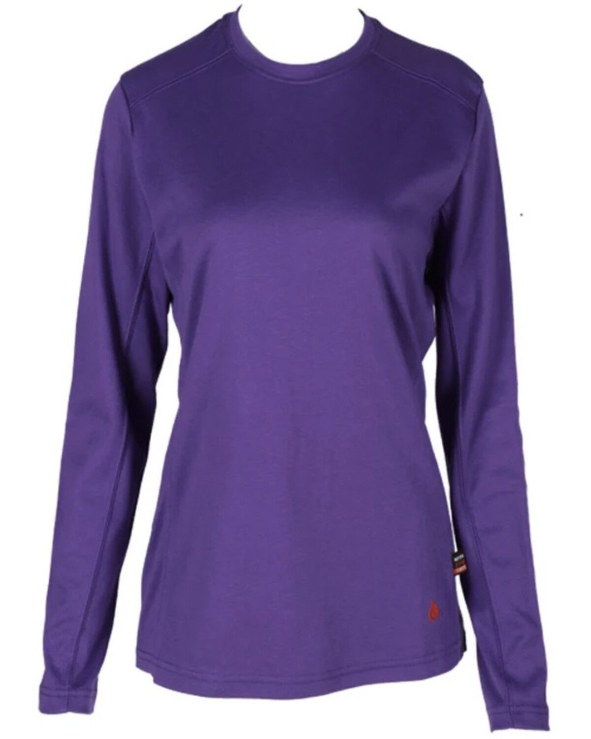 Forge Workwear Women's FR Crew Neck Long Sleeve Work Tee, Purple, hi-res