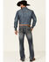 Rock & Roll Denim Men's Revolver Medium Vintage Stretch Slim Straight Jeans , Blue, hi-res