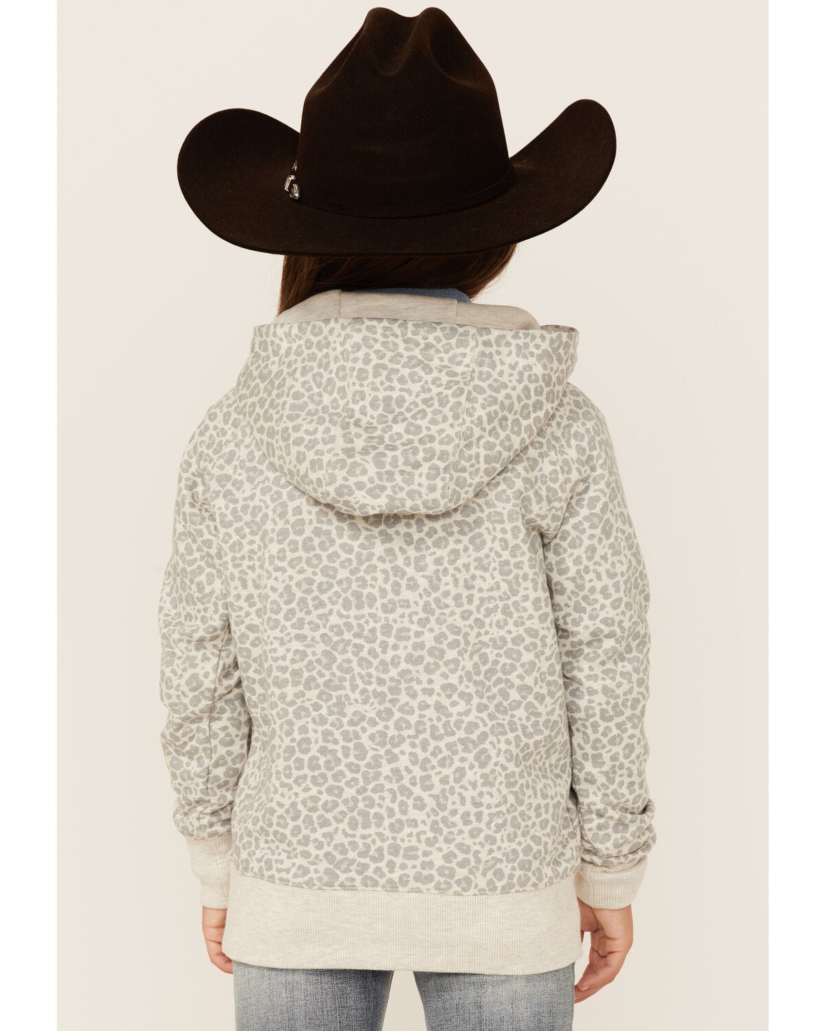 HOOEY Girls' Leopard Print Logo Hoodie 