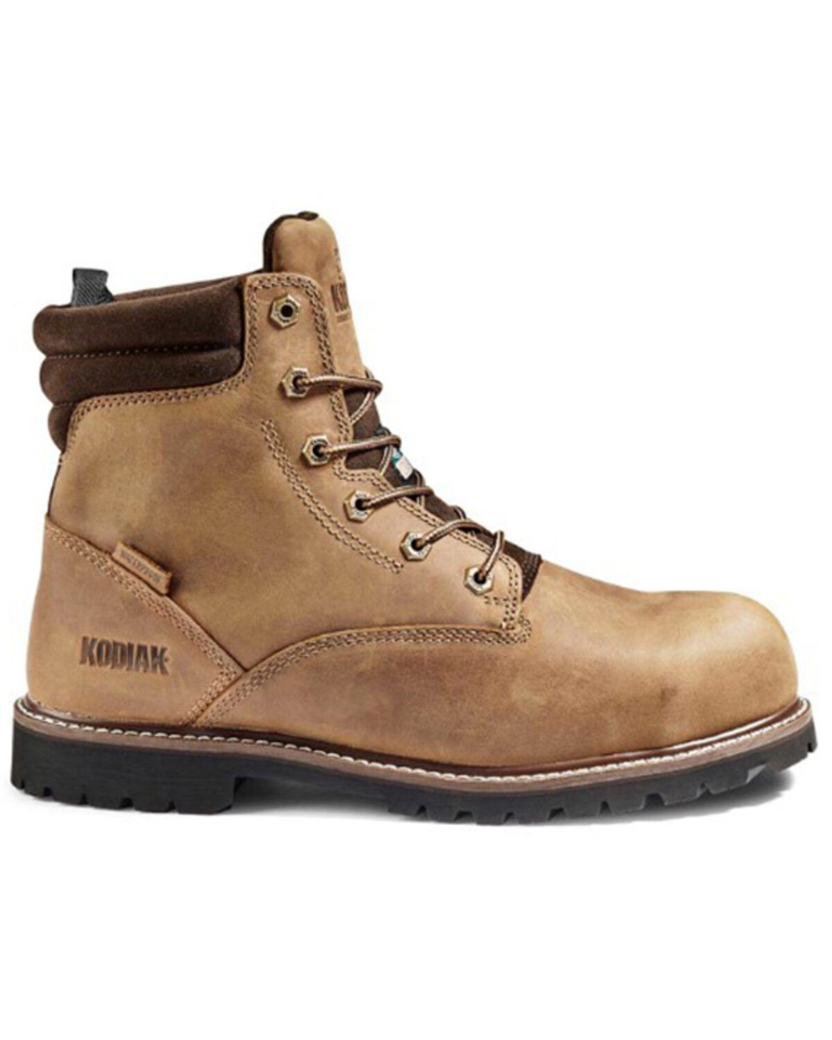 Image #2 - Kodiak Men's McKinney 6" Lace-Up Waterproof Work Boots - Composite Toe, Brown, hi-res