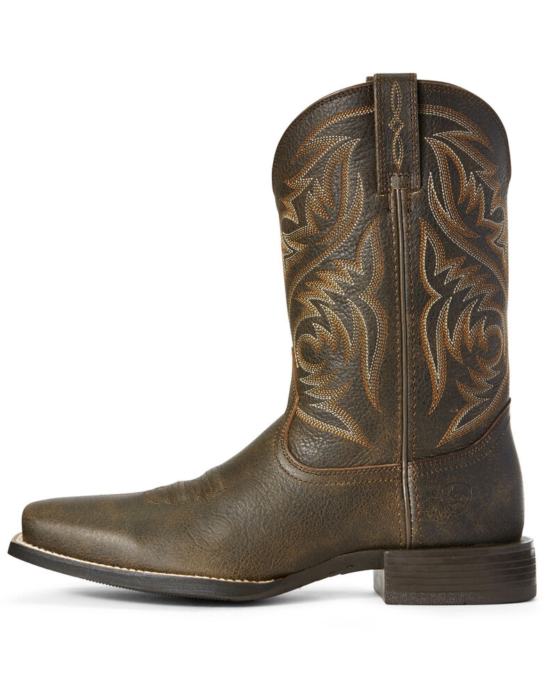 Ariat Men's Sport Herdsman Western Boots - Square Toe, Brown, hi-res