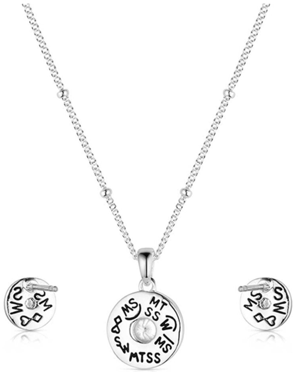 Image #2 - Montana Silversmiths Women's Mountain Rain Jewelry Set - 3 Piece, Silver, hi-res