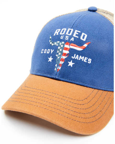 Image #3 - Cody James Men's Rodeo Steer Head Mesh-Back Ball Cap , Blue, hi-res