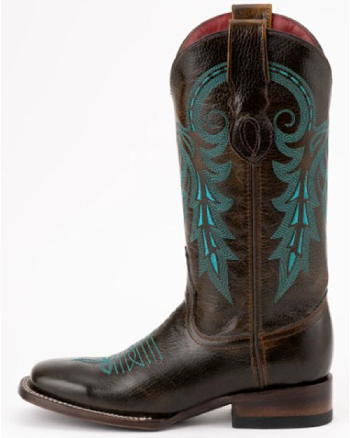 Image #3 - Ferrini Women's Blaze Western Boots - Broad Square Toe, Chocolate, hi-res