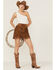 Image #1 - Scully Women's Fringe Tiered Suede Mini Skirt, Brown, hi-res