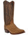 Image #1 - Dan Post Men's Gehrig Exotic Ostrich Western Boots - Round Toe, Tan, hi-res