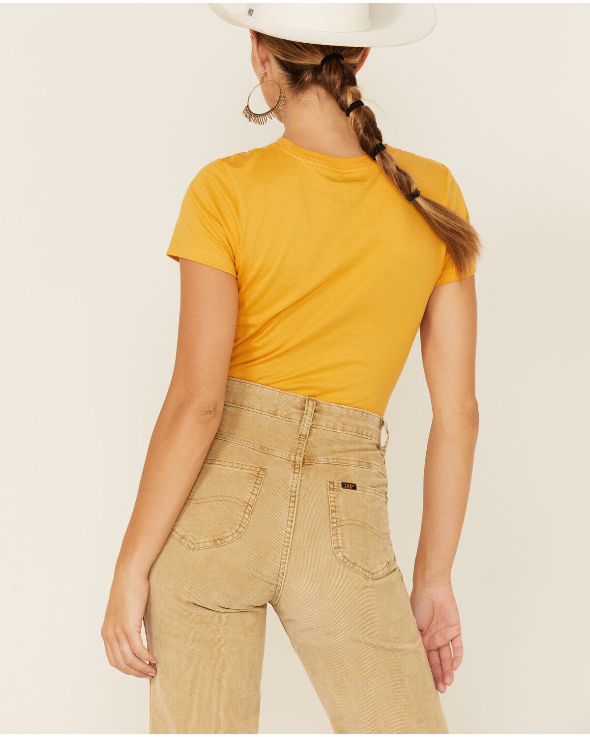 Image #4 - Issac Morris Women's Nascar Racing Graphic Short Sleeve Tee, Mustard, hi-res