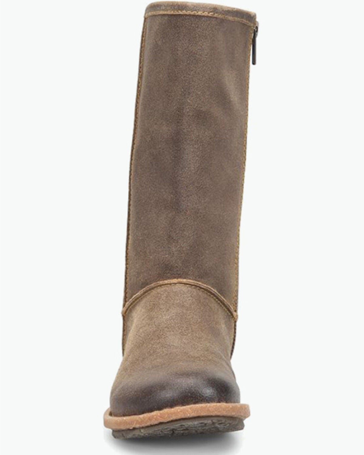 Image #4 - Born Women's Salee Mid Calf Suede Boots - Round Toe, Taupe, hi-res