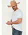 Image #2 - Ariat Men's Cactus Roper Short Sleeve Graphic T-Shirt, Light Blue, hi-res