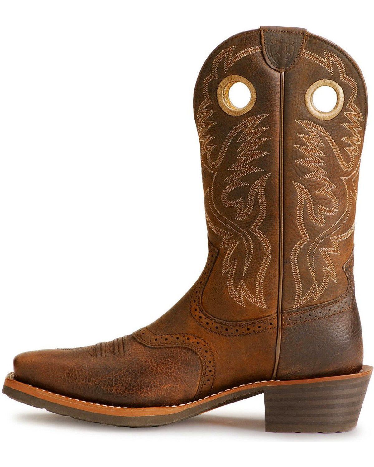 Image #5 - Ariat Men's Heritage Roughstock Performance Western Boots - Square Toe, Brown Oiled Rowdy, hi-res