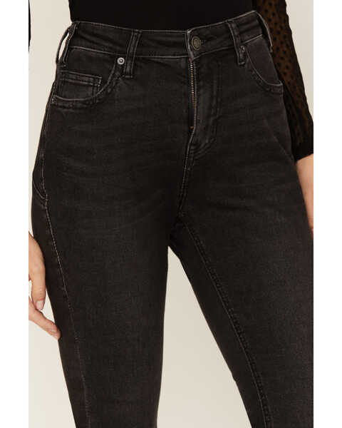 Image #3 - Rock & Roll Denim Women's High Rise Star Back Flare Jeans, Black, hi-res