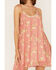 Image #3 - Wild Moss Women's Gingham Floral Print Slip Mini Dress, Red, hi-res