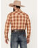 Pendleton Men's Frontier Plaid Print Long Sleeve Western Snap Shirt, Rust Copper, hi-res